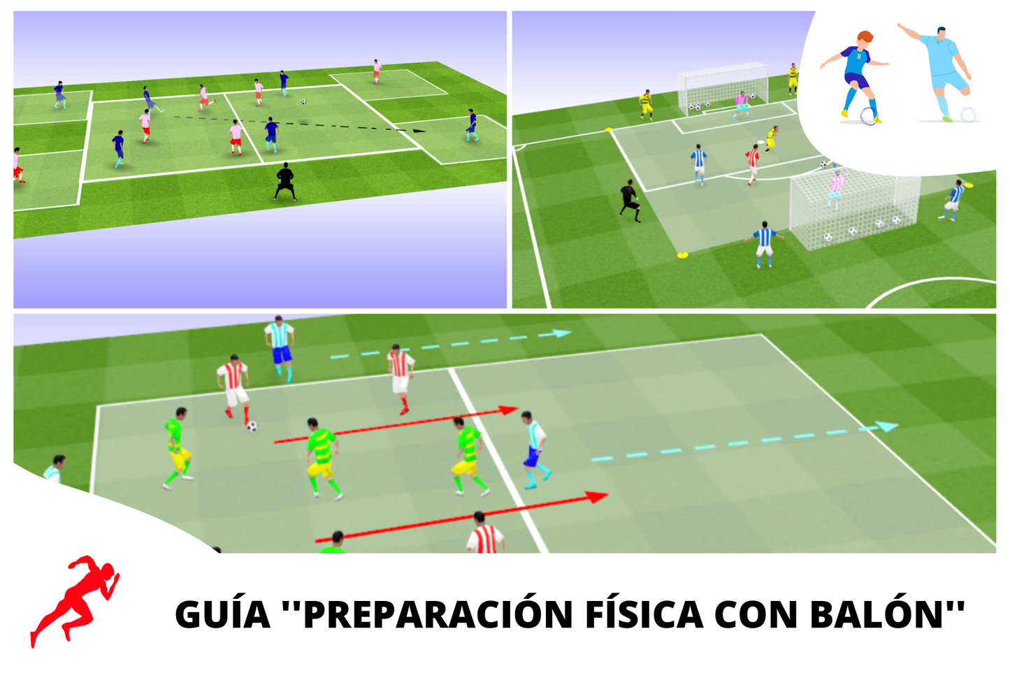 Guía de preparación física con balón (periodización táctica - preparación física integrada - 500 ejemplos de ejercicios con balón)